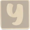 Lettertreinen*Prénatal houten namentrein letter Y Taupebrown