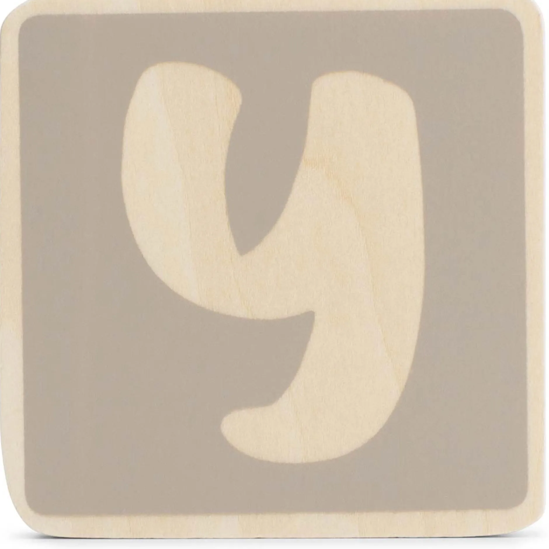 Lettertreinen*Prénatal houten namentrein letter Y Taupebrown