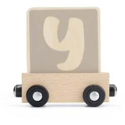 Lettertreinen*Prénatal houten namentrein letter Y Taupebrown