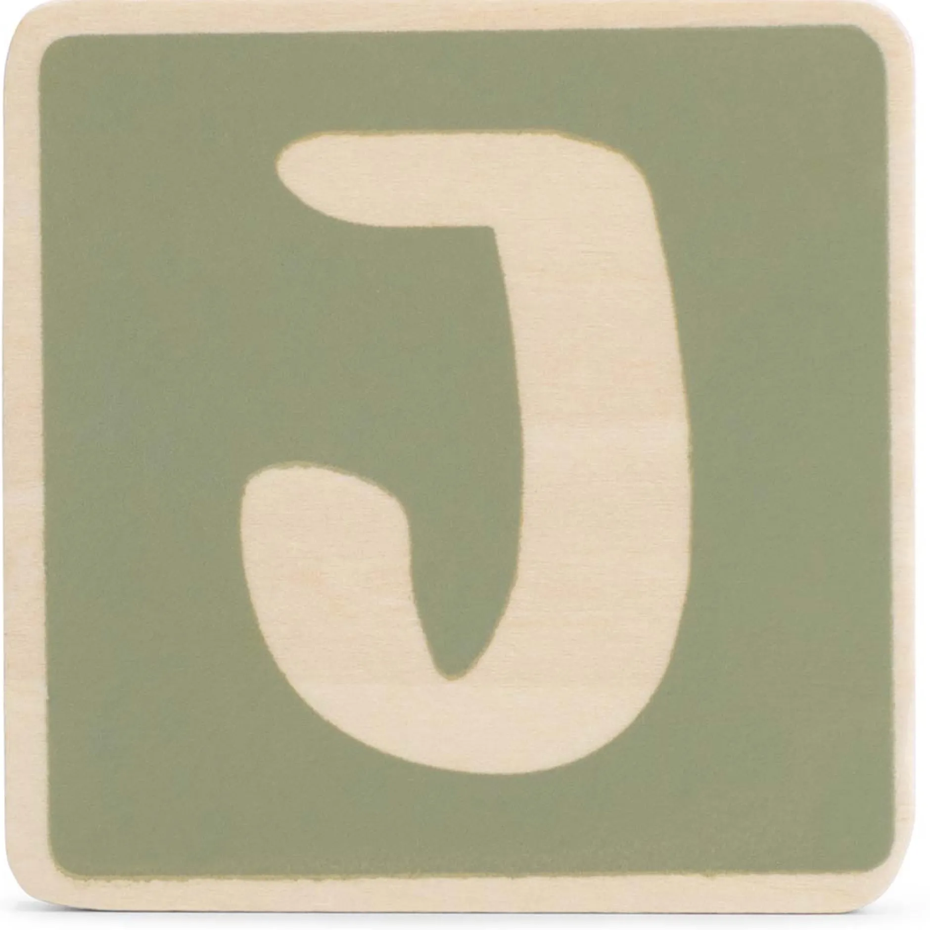 Lettertreinen*Prénatal houten namentrein letter J Midgreen