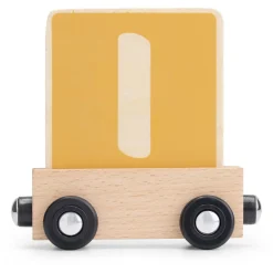 Lettertreinen*Prénatal houten namentrein letter I Yellow