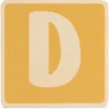 Lettertreinen*Prénatal houten namentrein letter D Yellow