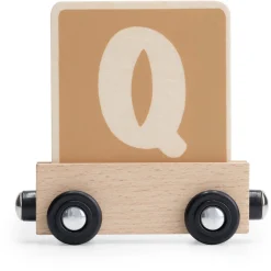 Lettertreinen*Prénatal houten namentrein letter Q Brownie