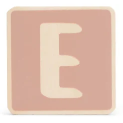 Lettertreinen*Prénatal houten namentrein letter E Dark Pink