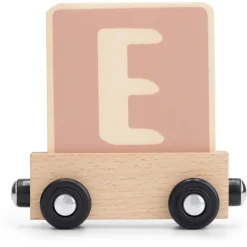 Lettertreinen*Prénatal houten namentrein letter E Dark Pink