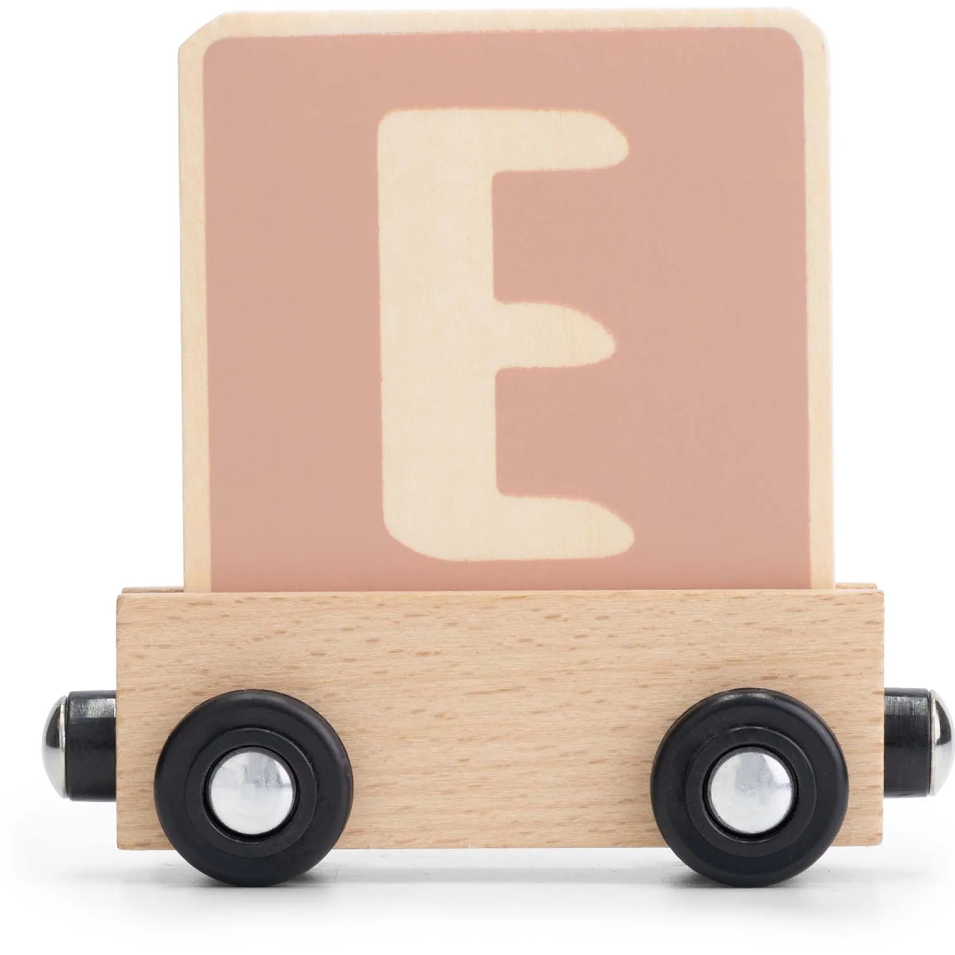 Lettertreinen*Prénatal houten namentrein letter E Dark Pink