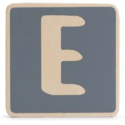 Lettertreinen*Prénatal houten namentrein letter E Stonegrey
