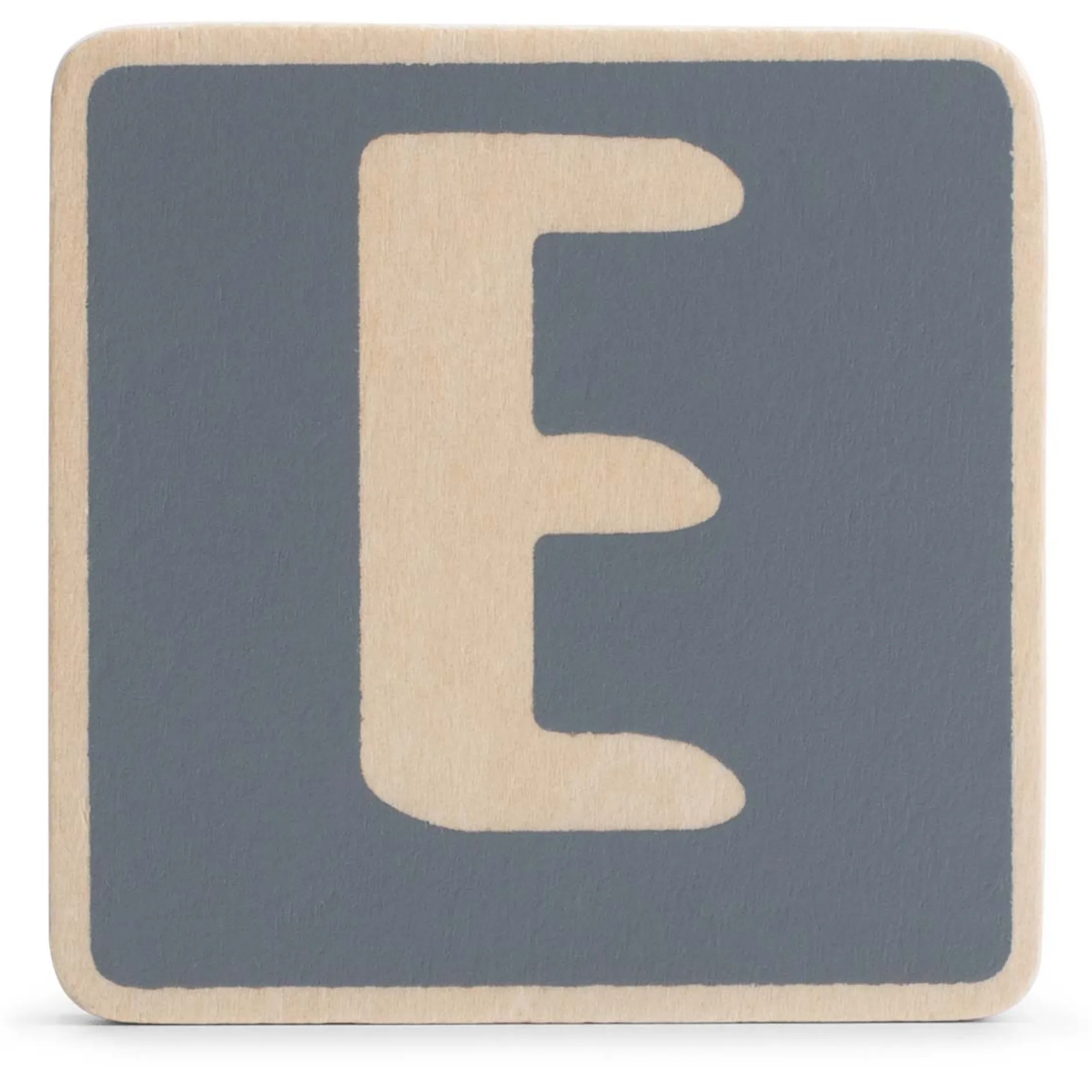 Lettertreinen*Prénatal houten namentrein letter E Stonegrey