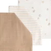 Washandjes*Prénatal hydrofiel washandjes 3 stuks  beige