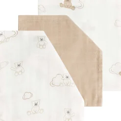 Washandjes*Prénatal hydrofiel washand 3 stuks  beige