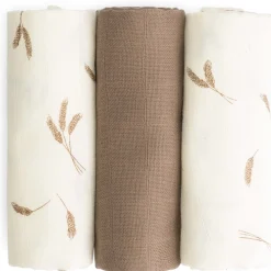 Doeken & Luiers*Prénatal hydrofiele luiers graan 3 stuks  taupe