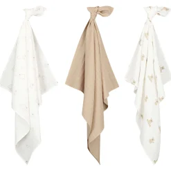 Doeken & Luiers*Prénatal hydrofiele luiers beer 3 stuks beige