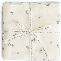 Doeken & Luiers*Prénatal hydrofiele luiers bloemen 3 stuks  blauw