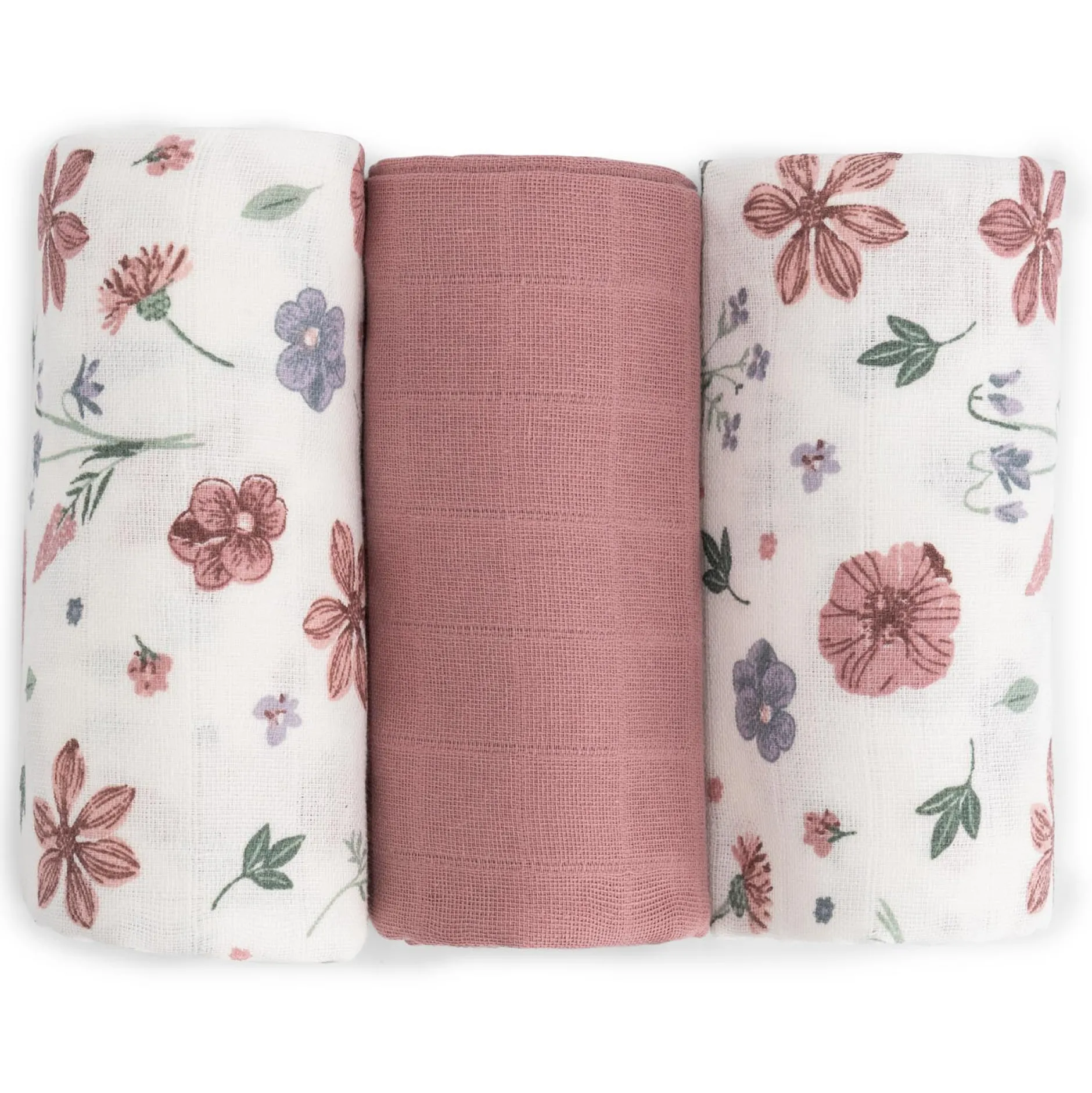 Doeken & Luiers*Prénatal hydrofiele luiers Bloem 3 stuks roze