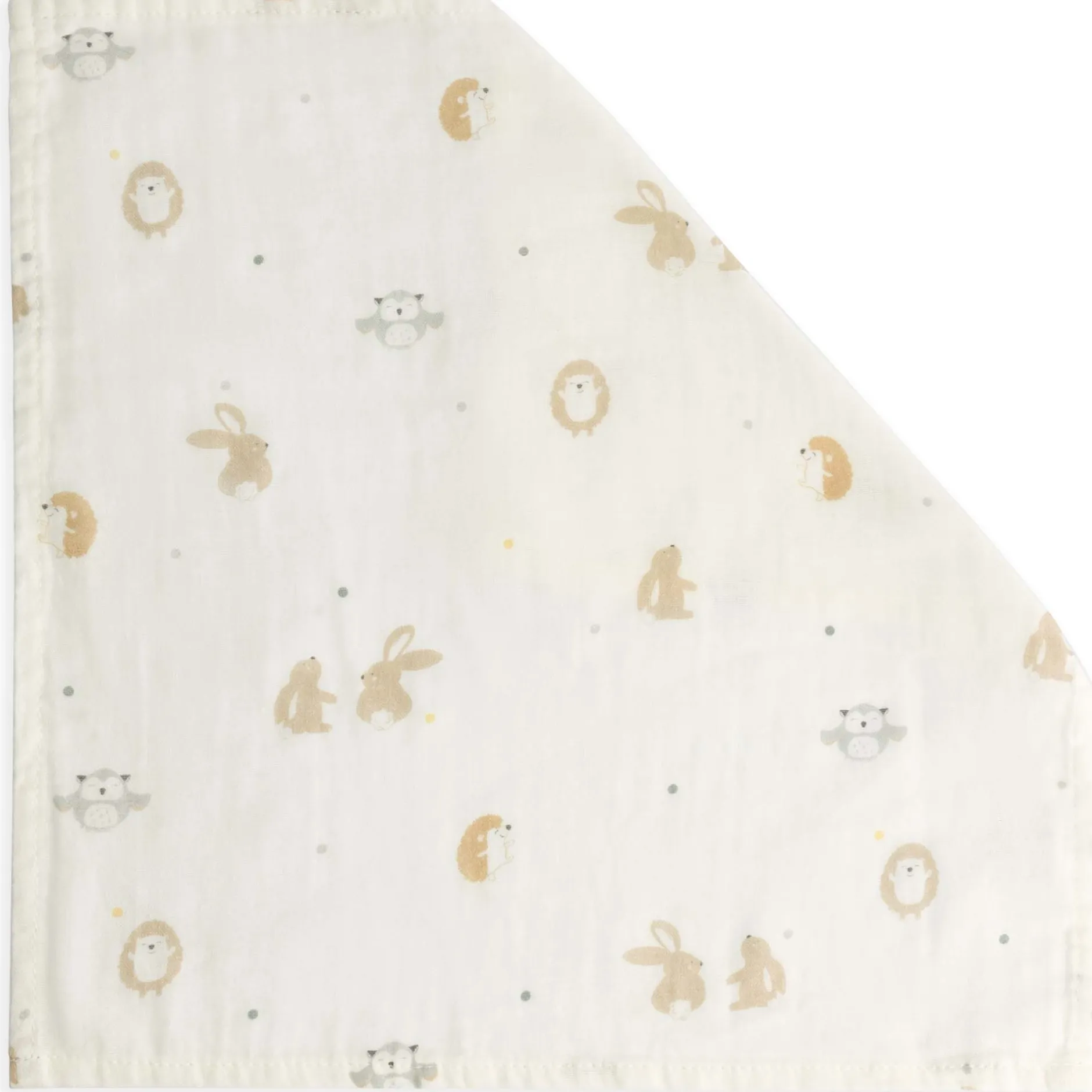 Monddoekjes|Monddoekjes*Prénatal hydrofiele monddoek kleine vriendjes 3 stuks wit