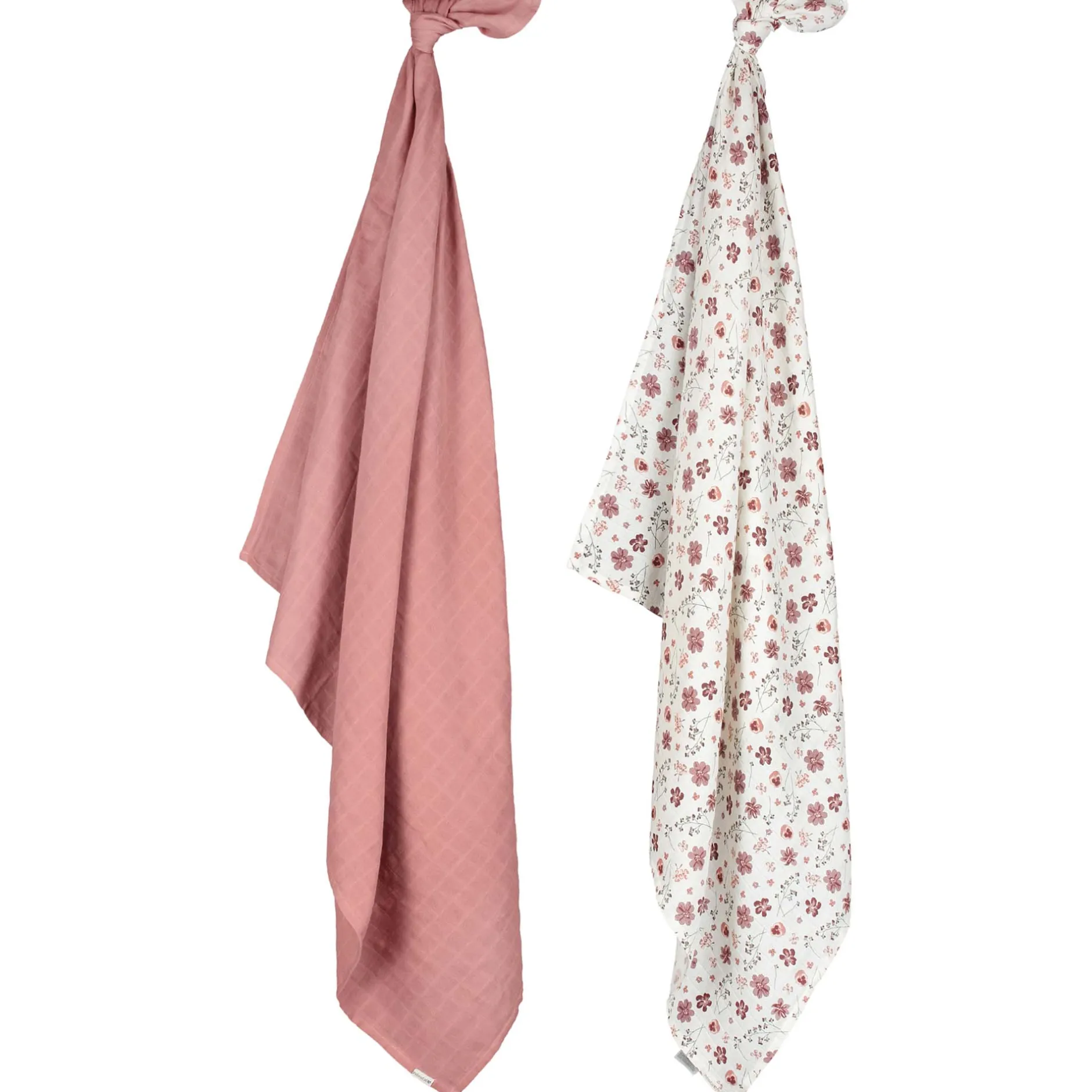 Doeken & Luiers*Prénatal hydrofiele multidoeken bloemen 2 stuks roze