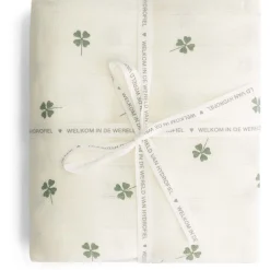 Doeken & Luiers*Prénatal hydrofiele multidoeken klavertjes 2 stuks  groen