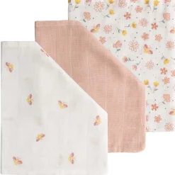 Washandjes*Prénatal hydrofiele washandjes 3 stuks  roze