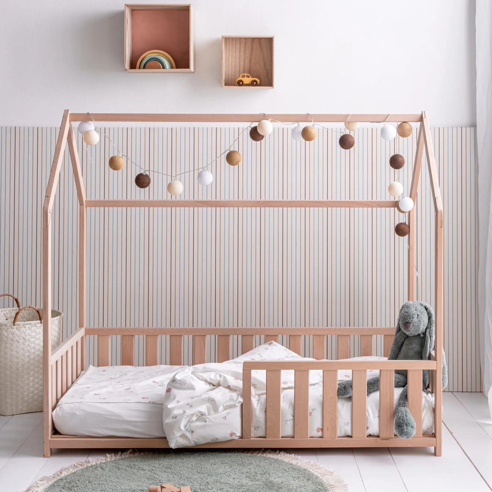 Ledikanten*Prénatal juniorbed Sjors Onbehandeld/Naturel