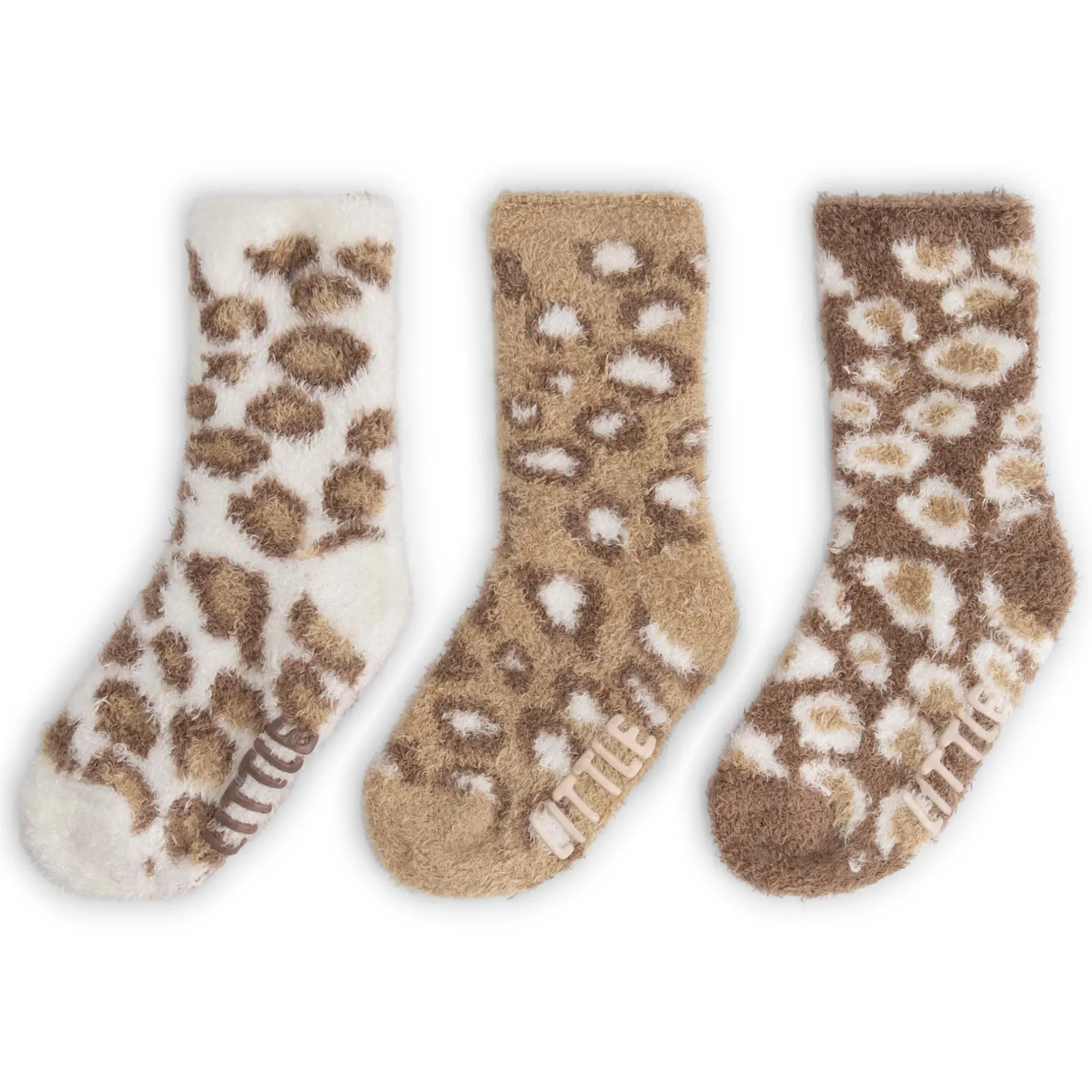 Sokken & Maillots|Sokken & Maillots*Prénatal kinder huissokken 3 paar hartjes print bruin Beigebrown