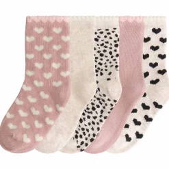 Sokken & Maillots|Sokken & Maillots*Prénatal kinder sokken 5 paar   roze Soft Pink