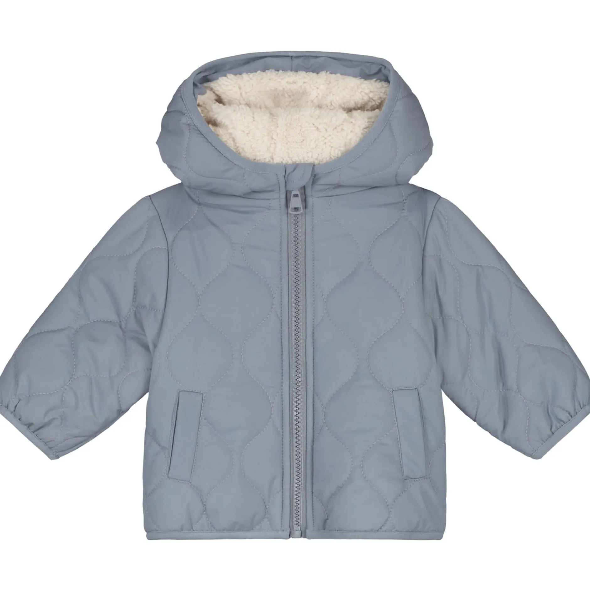 Jassen|Jassen*Prénatal kinder winterjas lange mouwen effen blauw Dark Milky Blue