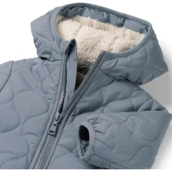Jassen|Jassen*Prénatal kinder winterjas lange mouwen effen blauw Dark Milky Blue