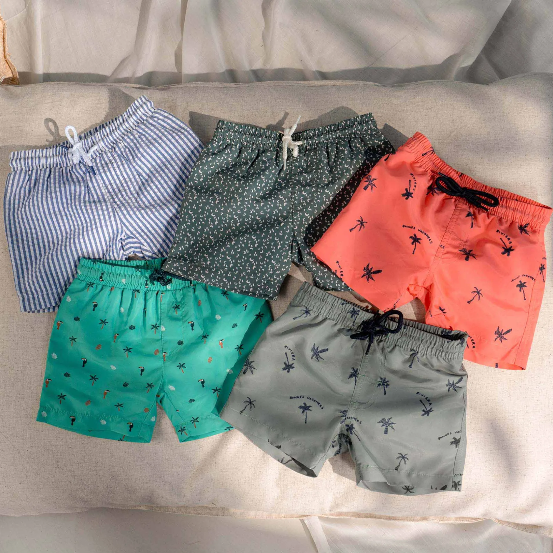 Zwemkleding|Zwembroeken*Prénatal kinder zwemshort strepen strepen blauw Blue