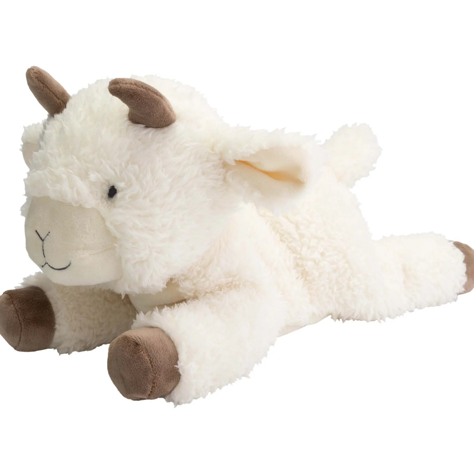 Knuffels*Prénatal knuffel geit 30cm Dark Off-White