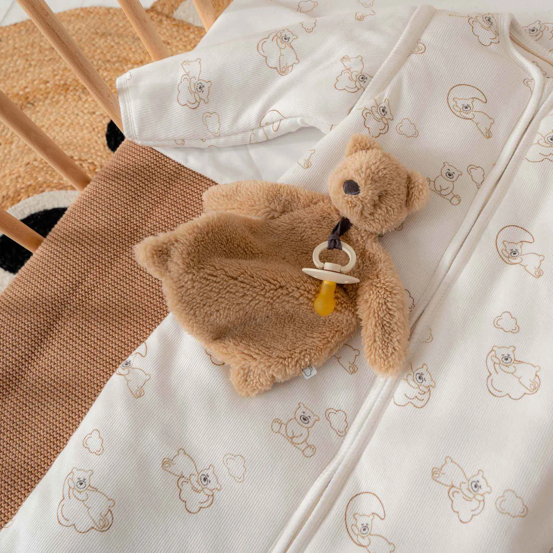 Knuffeldoekjes|Fopspenen & Accessoires*Prénatal knuffeldoekje beer beige