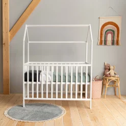 Ledikanten*Prénatal ledikant bed/huisje Bauke White