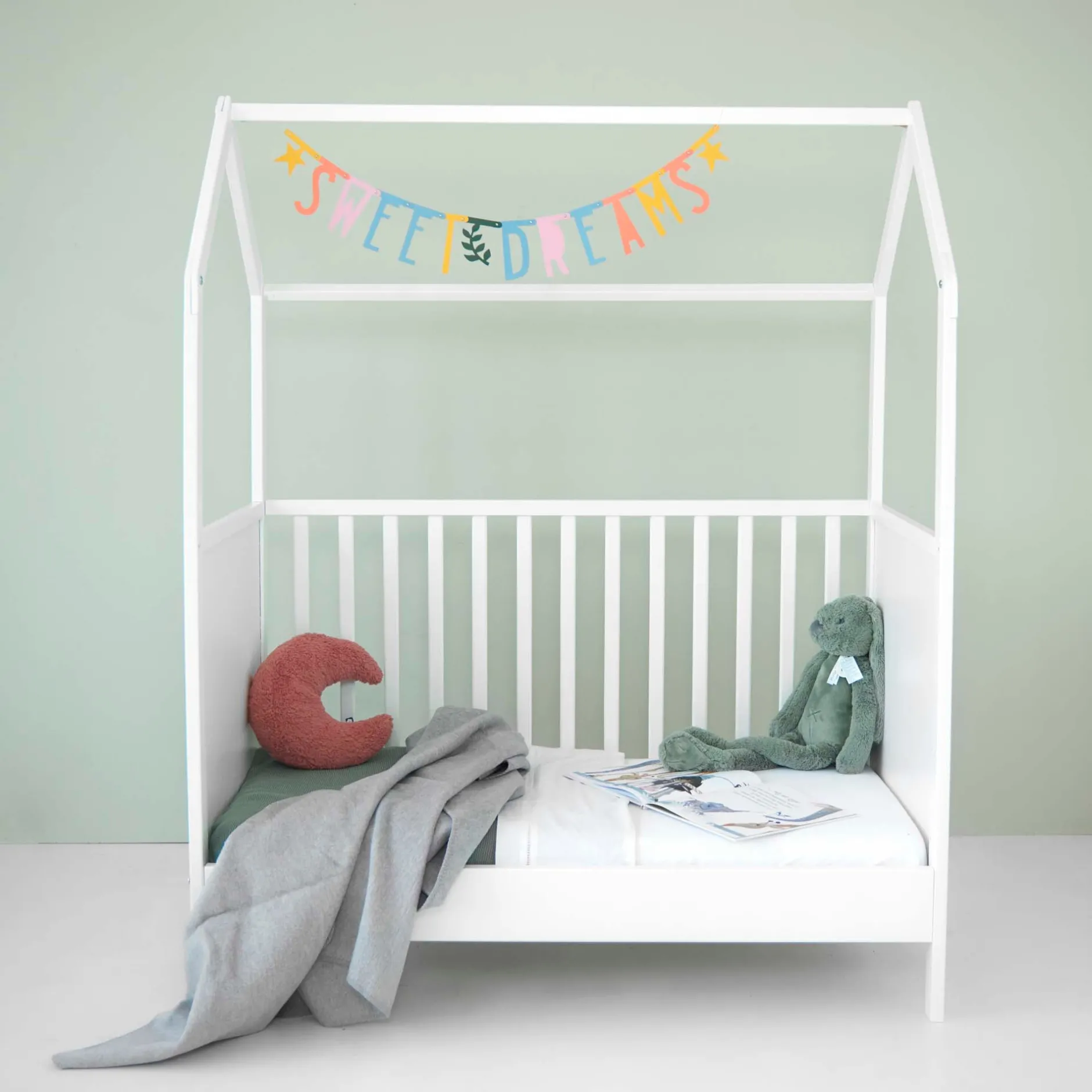Ledikanten*Prénatal ledikant bed/huisje Bauke White