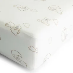 Hoeslakens*Prénatal ledikant hoeslaken Beren wit