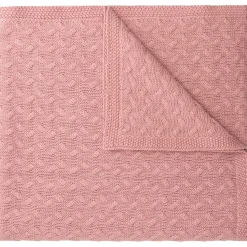 Dekens*Prénatal ledikantdeken kabel roze
