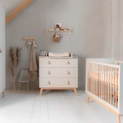 Dekens*Prénatal ledikantdeken Little Knits wit