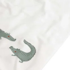 Lakens*Prénatal ledikantlaken krokodil wit