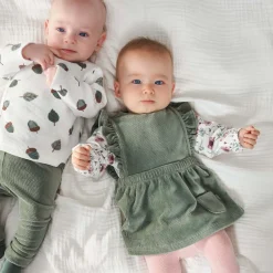 Broeken|Shirts & Vesten*Prénatal Limited newborn jurk & overslag shirt Dark Greenshade