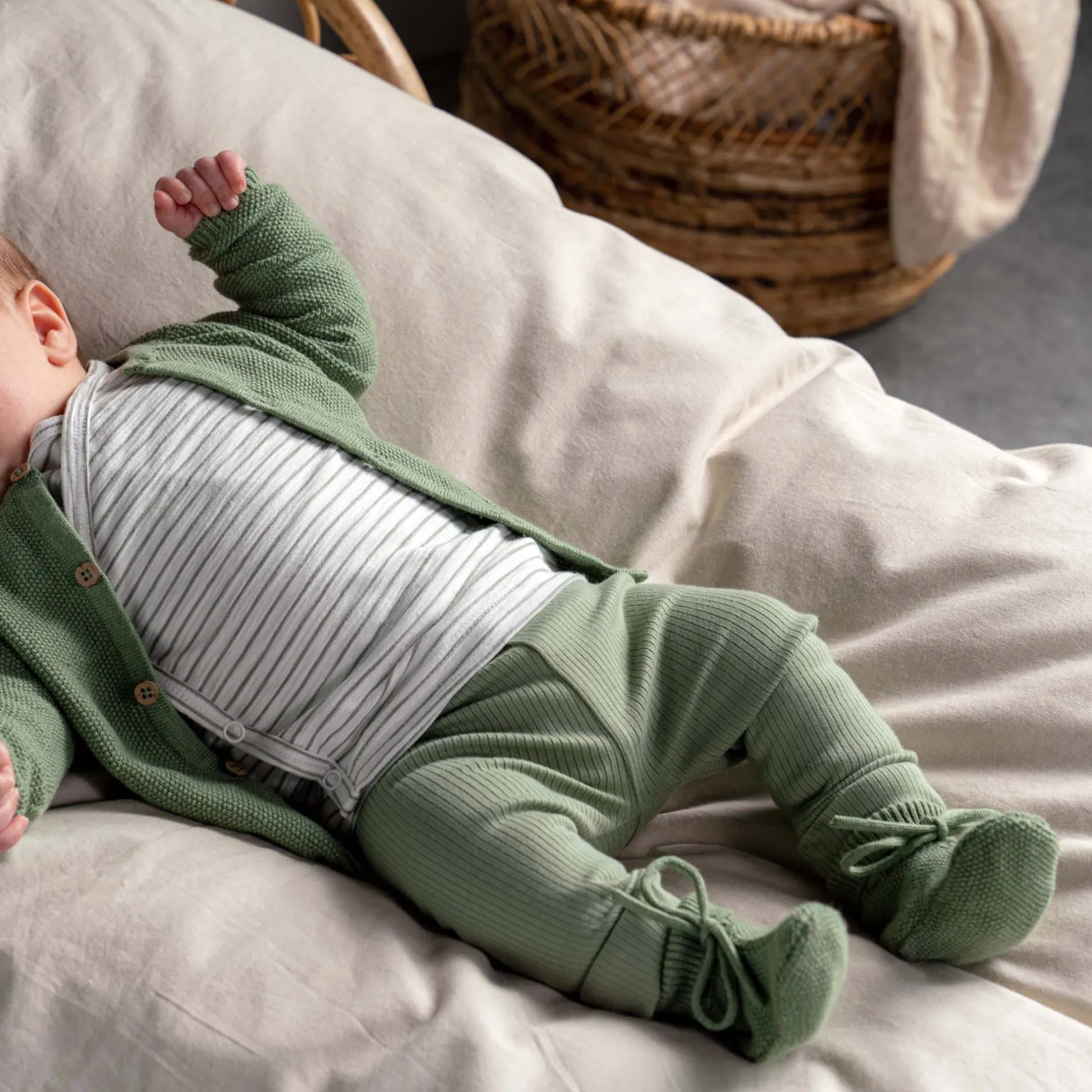Sokjes & Slofjes|Boxpakjes*Prénatal Little bundle of love newborn boxpakje & slofjes Green Shade