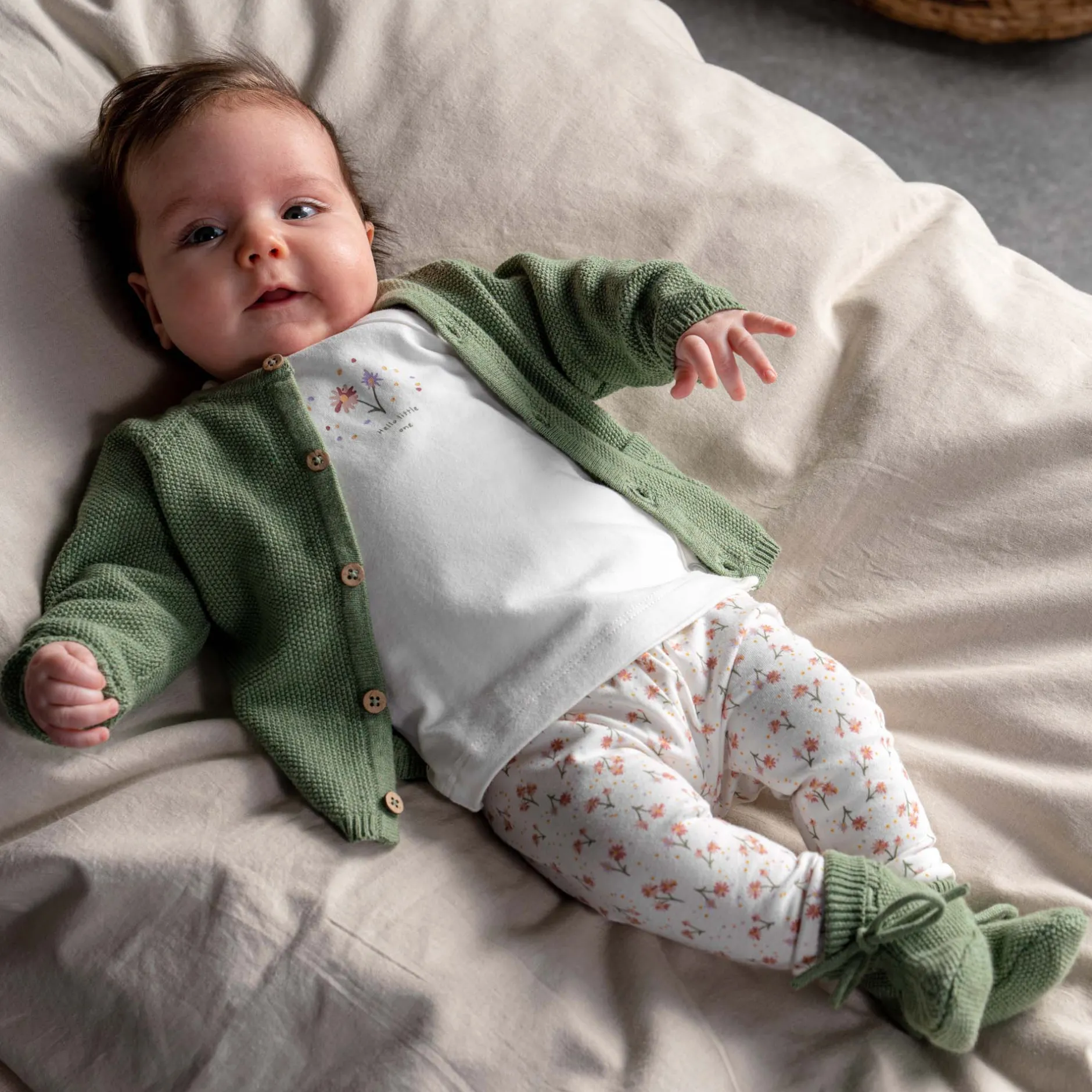 Sokjes & Slofjes|Boxpakjes*Prénatal Little bundle of love newborn boxpakje & slofjes Green Shade