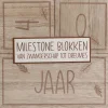 Feestartikelen|Kraamcadeaus*Prénatal milestone blokken hout Brown