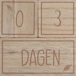 Feestartikelen|Kraamcadeaus*Prénatal milestone blokken hout Brown