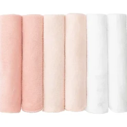 Monddoekjes|Monddoekjes*Prénatal monddoekjes badstof 6 stuks roze