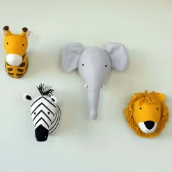 Wanddecoratie*Prénatal muurkop giraf bruin
