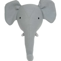 Wanddecoratie*Prénatal muurkop olifant grijs