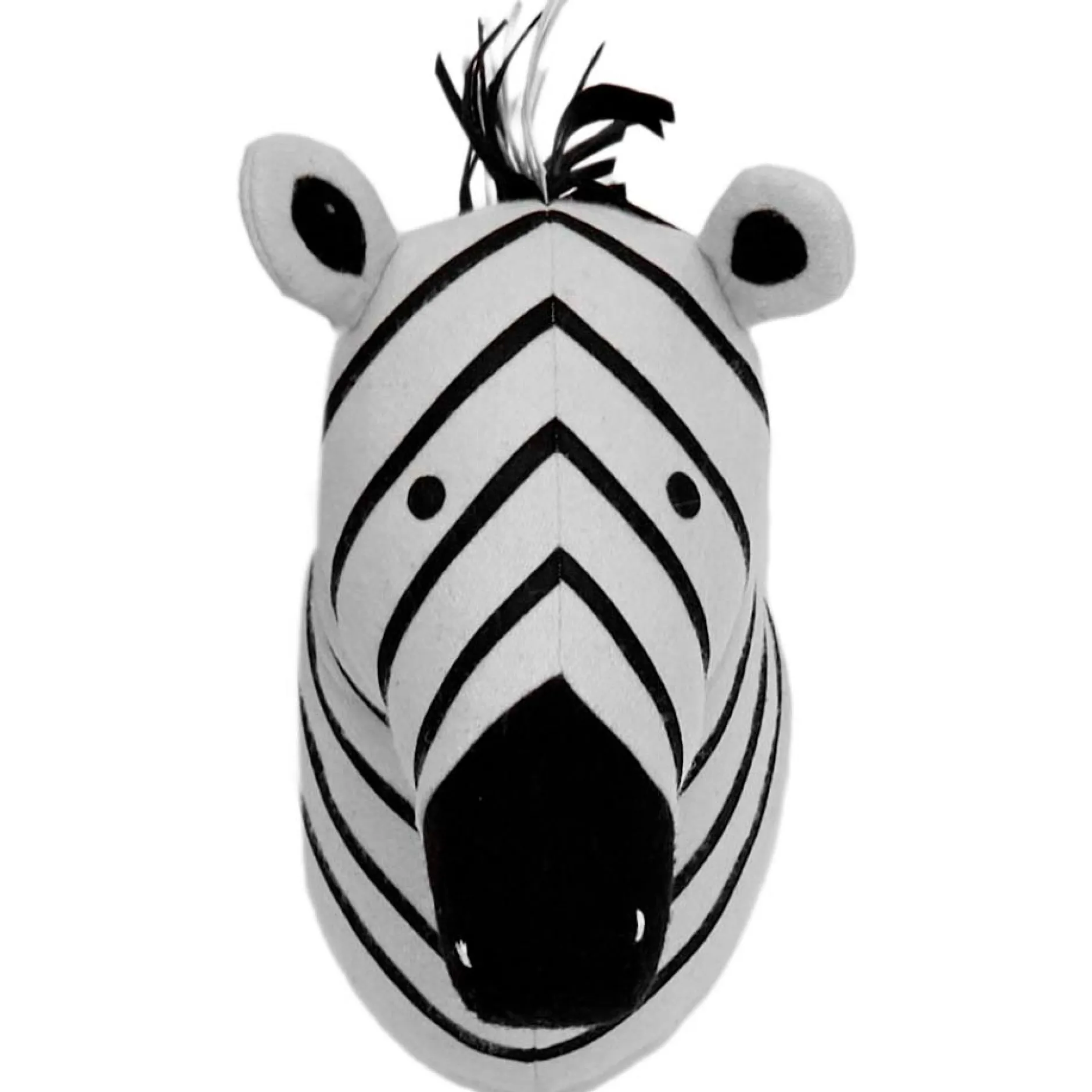 Wanddecoratie*Prénatal muurkop zebra wit