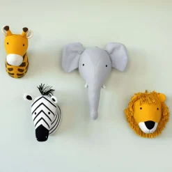 Wanddecoratie*Prénatal muurkop zebra wit