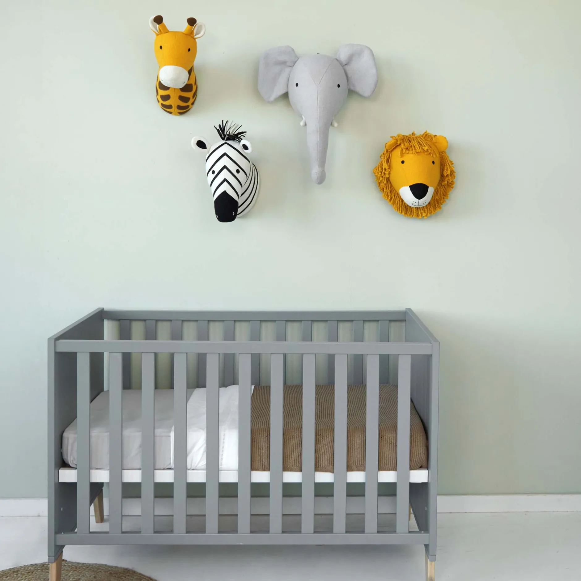 Wanddecoratie*Prénatal muurkop zebra wit
