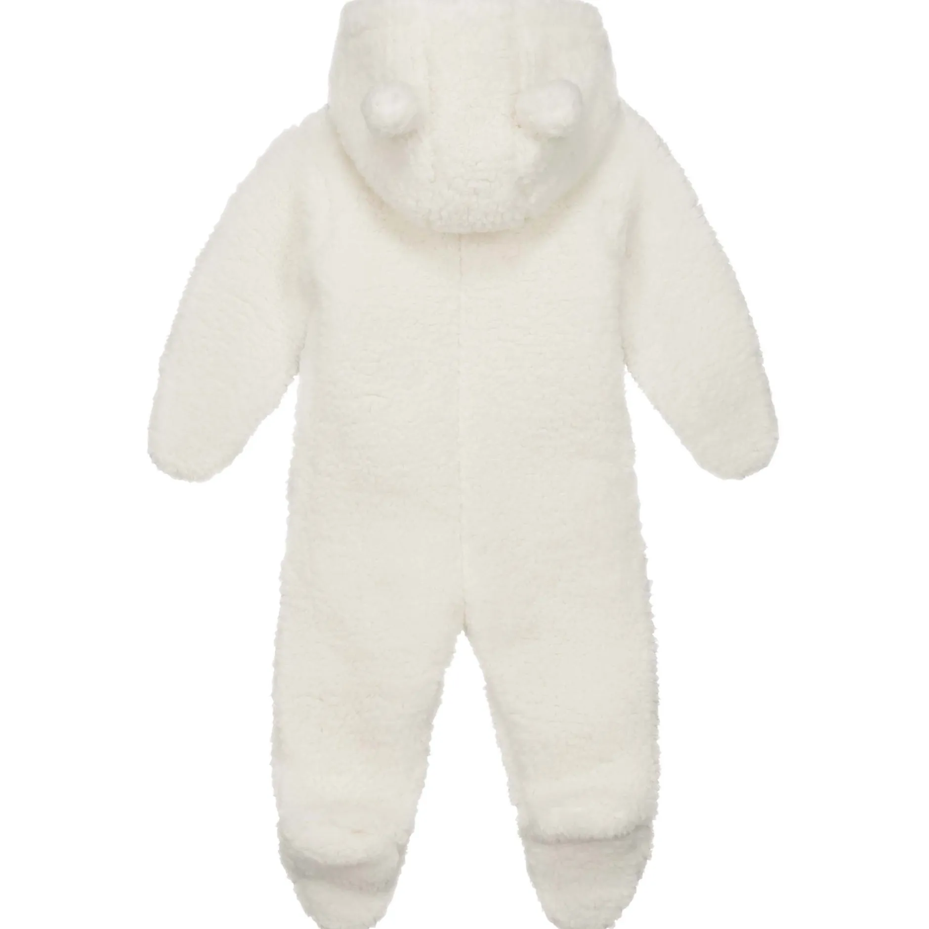 Boxpakjes|Boxpakjes & Jumpsuits*Prénatal newborn berenpak teddy lange mouwen effen wit Ivory White