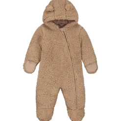 Boxpakjes|Boxpakjes & Jumpsuits*Prénatal newborn berenpak teddy lange mouwen effen taupe Soft Taupe Brown