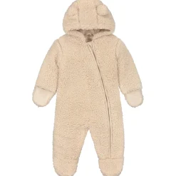 Boxpakjes|Boxpakjes & Jumpsuits*Prénatal newborn berenpak teddy lange mouwen effen beige Beigebrown